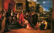 Frans Francken II Esther before Ahasuerus oil on canvas